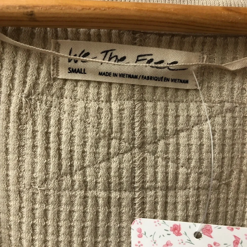 Free People Owen Waffle Tee OVERSIZED